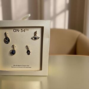 On 34th MIx and Match Charm Set Of Four Gold Tone-NWT